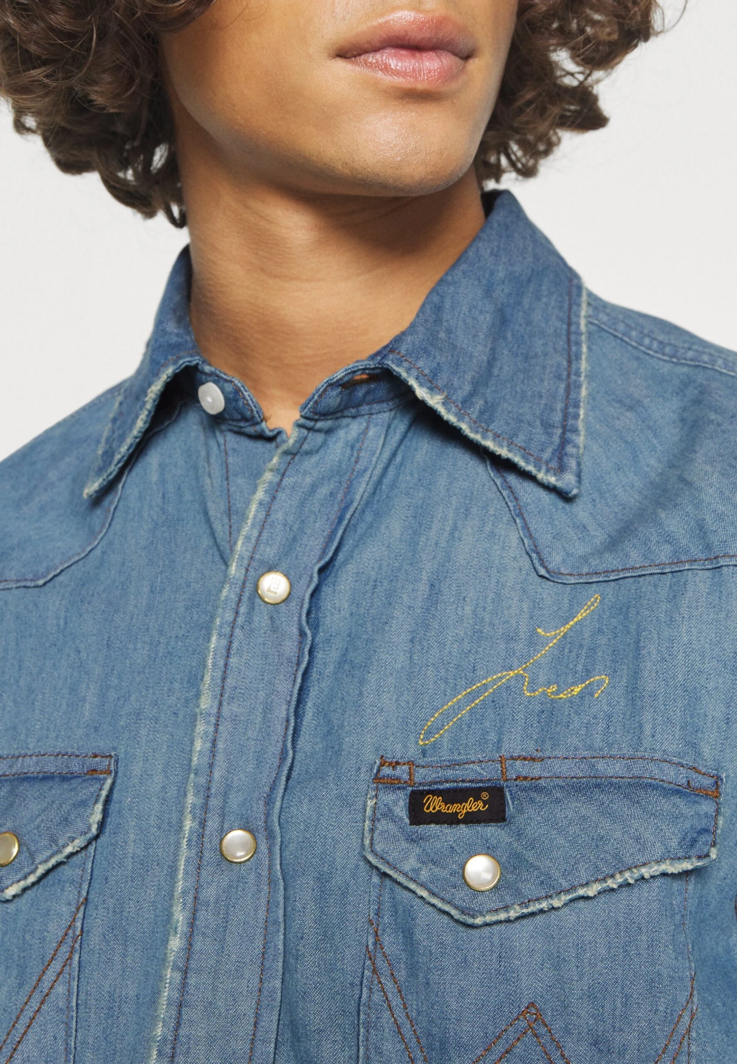 Wrangler Leon - Camisa - Washed Indigo 6 Wrangler Leon - Camisa - Washed Indigo - Imagen 4