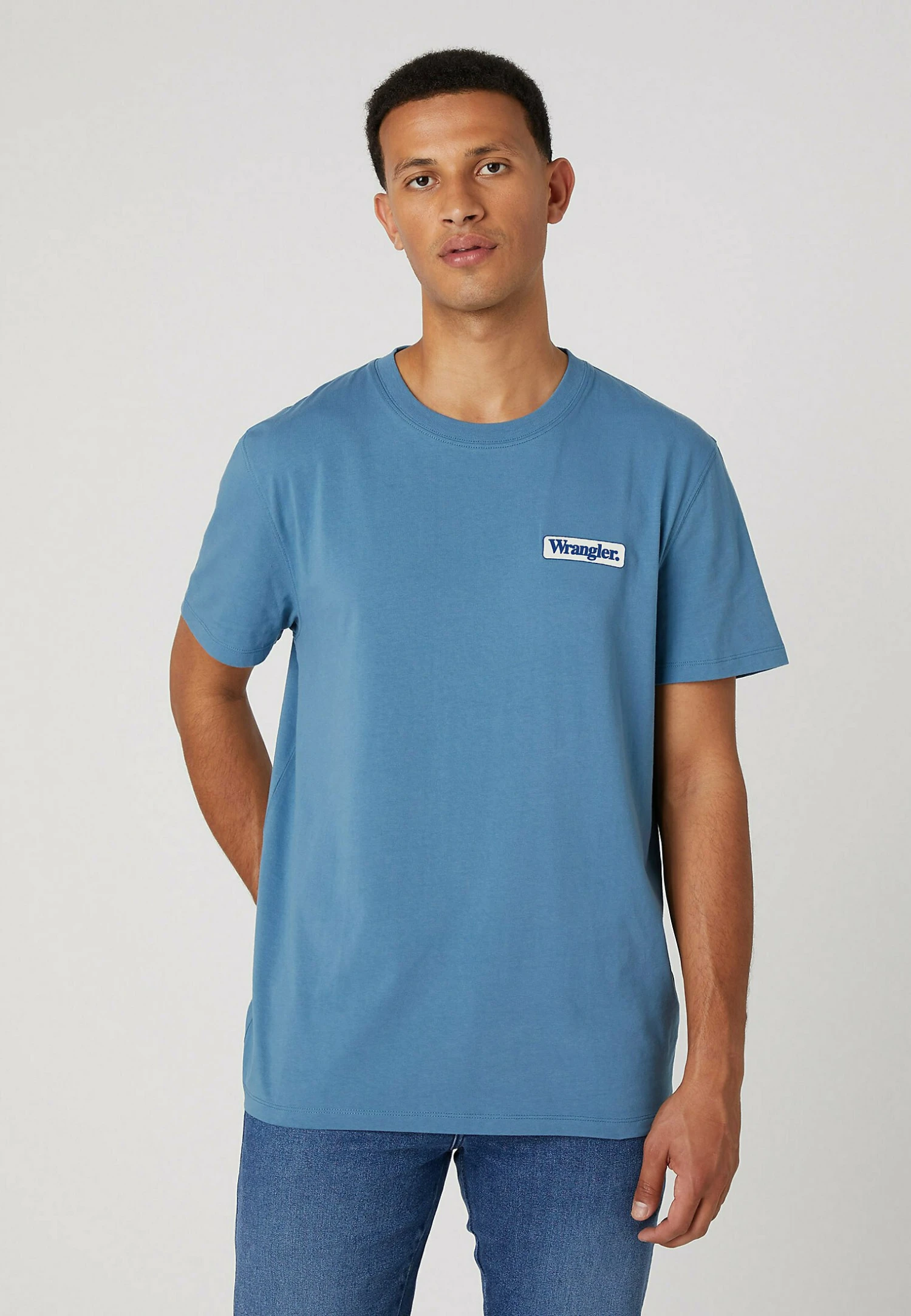 Wrangler Logo Tee - Camiseta Básica - Captains Blue 3 Wrangler Logo Tee - Camiseta Básica - Captains Blue