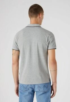 Wrangler Tipped With Logo - Polo - Mid Grey Melee -Wrangler 1b79cfd019f949e4903d60611e868bb2