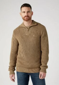 Wrangler Half Zip - Jersey De Punto - Lead Grey