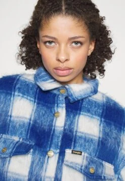 Wrangler Plush Jacket - Abrigo Clásico - Daphne Blue -Wrangler 282657d502004e849e9296c3aca56cbe