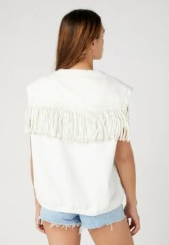 Wrangler Fringed - Chaleco - Vintage White -Wrangler 29d33bfff2af4168b99ba51b0a504ba8