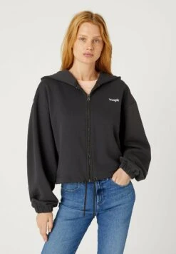 Wrangler Zip Hoodie - Sudadera Con Cremallera - Faded Black