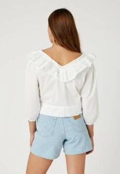 Wrangler Western Frill- Blusa - Worn White -Wrangler 2fda4e08c7c744fb9213fe9470444e2d
