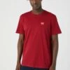 Wrangler Sign Off Tee - Camiseta Básica - Rhubarb Red -Wrangler 346b1061ddbf49f58d34dbdc46607b88