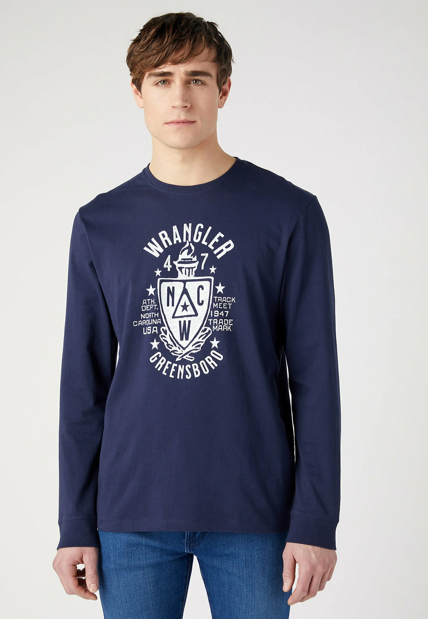 Wrangler Americana - Camiseta De Manga Larga - Navy 3 Wrangler Americana - Camiseta De Manga Larga - Navy