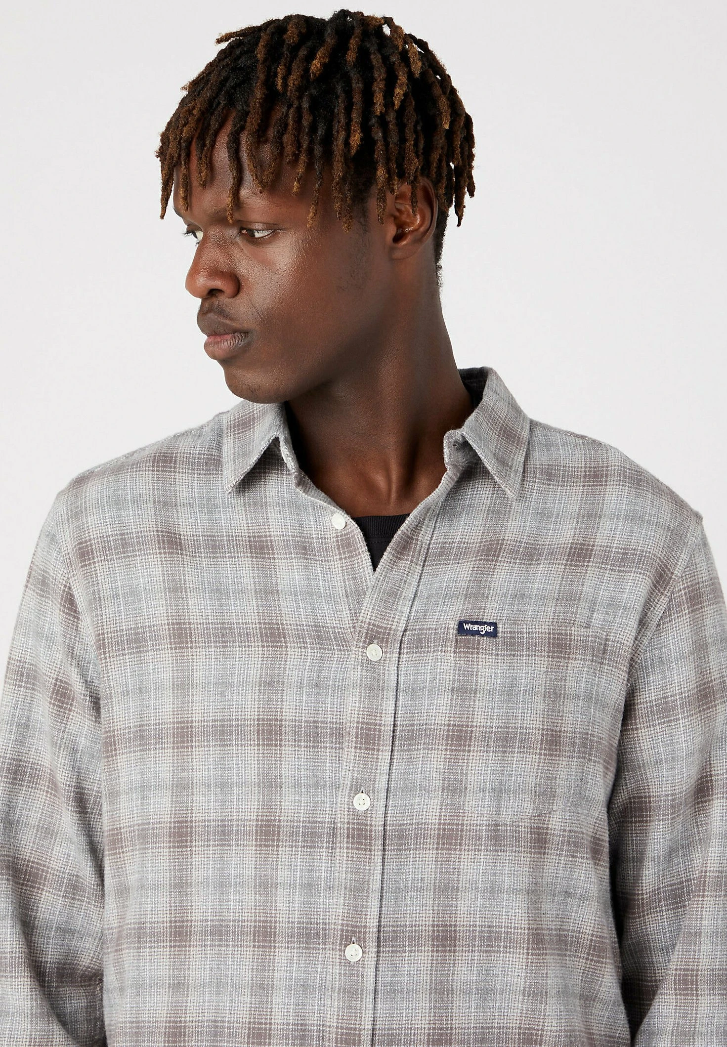 Wrangler 1 Pocket - Camisa - Mid Grey Melee 6 Wrangler 1 Pocket - Camisa - Mid Grey Melee - Imagen 4