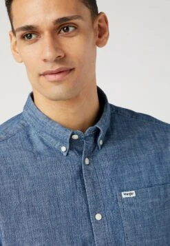 Wrangler Ls 1 Pkt Button Down - Camisa - Dark Indigo -Wrangler 452a17b6a2c446b3bdb09376f3708a86