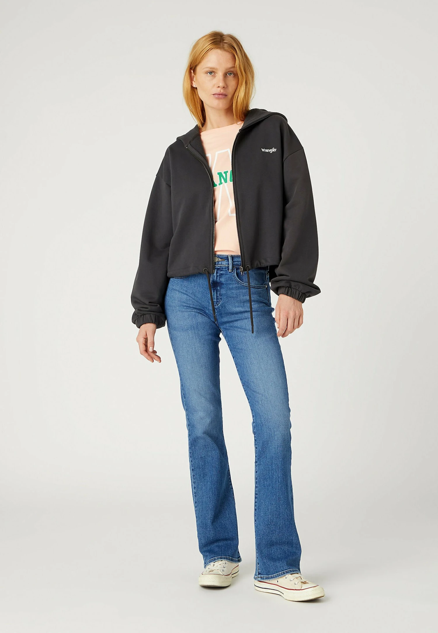 Wrangler Zip Hoodie - Sudadera Con Cremallera - Faded Black 4 Wrangler Zip Hoodie - Sudadera Con Cremallera - Faded Black - Imagen 2