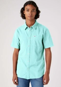 Wrangler Hemden Short Sleeve One Pocket- Camisa - Blau