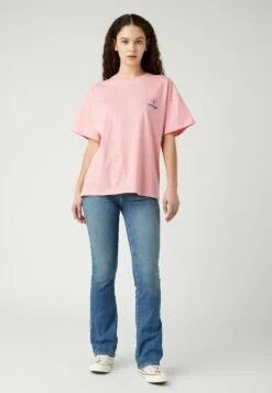 Wrangler Girlfriend - Camiseta Estampada - Sick Pink -Wrangler 4eee8fc3a1d24be09137b5e0519e7f58