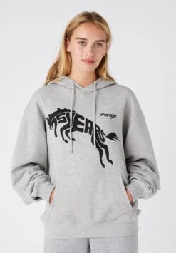 Wrangler 75Th Anni Hoodie - Jersey Con Capucha - Mid Grey Mel -Wrangler 4f56c185aadf4736a1c31ce0613d06fc