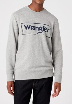 Wrangler Frame Logo Crew - Sudadera - Mid Grey Melee