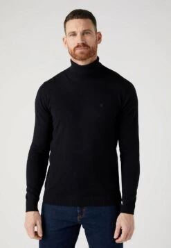 Wrangler Roll Neck- Jersey De Punto - Black