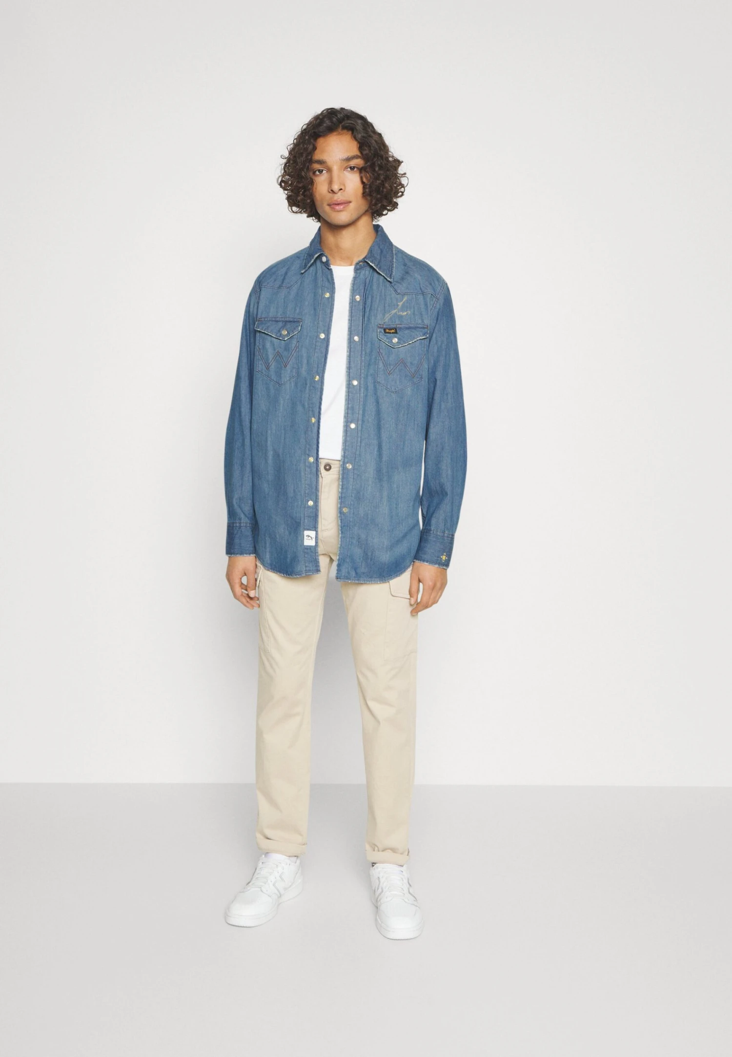 Wrangler Leon - Camisa - Washed Indigo 4 Wrangler Leon - Camisa - Washed Indigo - Imagen 2
