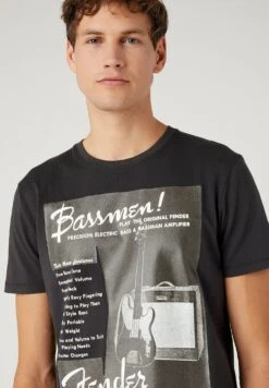 Wrangler Bassmen - Camiseta Estampada - Faded Black -Wrangler 601f7e9c28854ad5970302578bf207b9