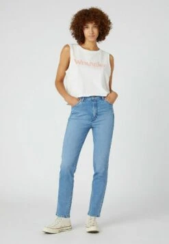 Wrangler Sleeveless- Top - Worn White -Wrangler 60cbb4e74e4a4230a6f978cf696b43a5