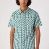Wrangler Short Sleeve Western- Camisa - Grün -Wrangler 69c1bdca438b4f9989f2db2a96eba070