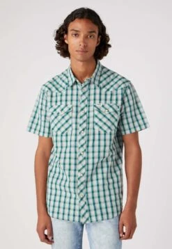 Wrangler Short Sleeve Western- Camisa - Grün