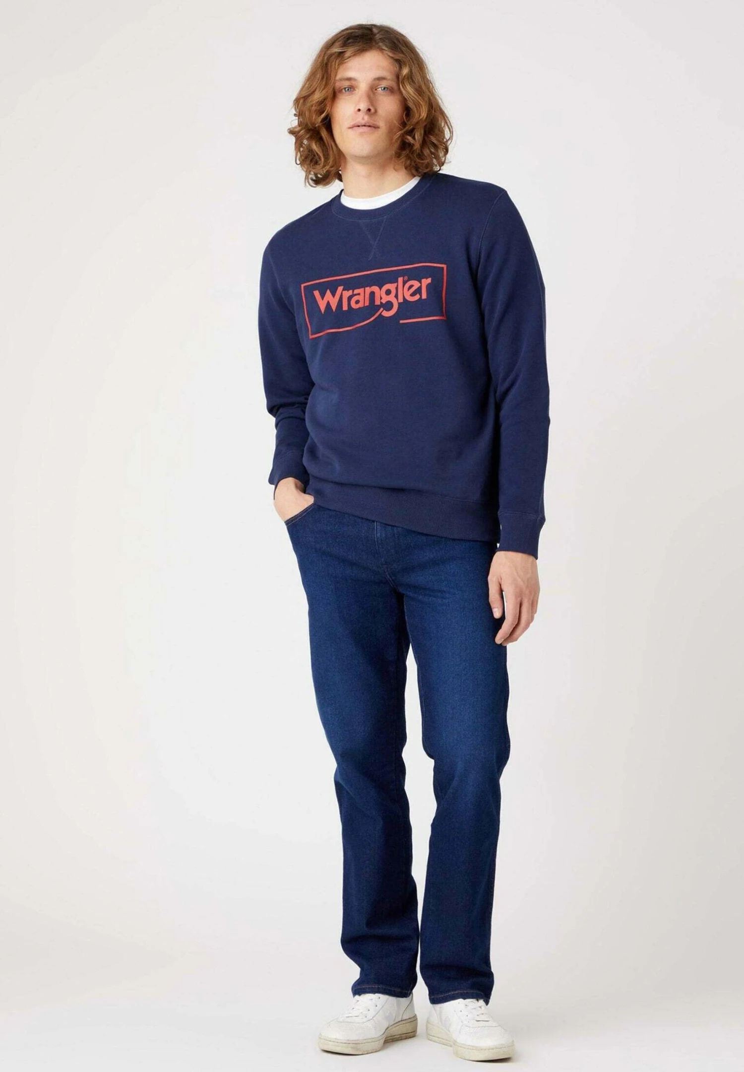 Wrangler Frame Logo Crew - Sudadera - Navy 4 Wrangler Frame Logo Crew - Sudadera - Navy - Imagen 2