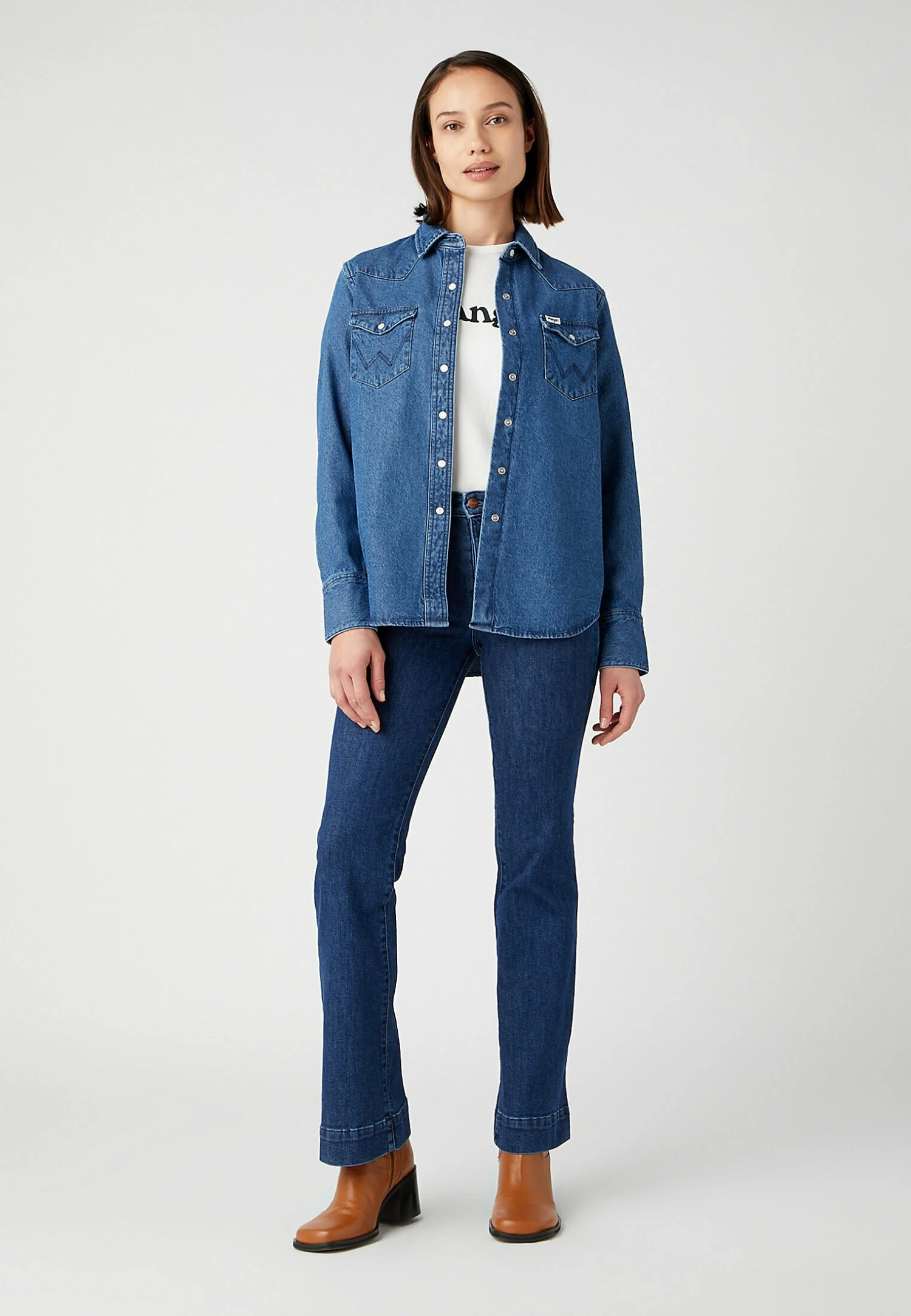 Wrangler Camisa - Mid Stone 4 Wrangler Camisa - Mid Stone - Imagen 2