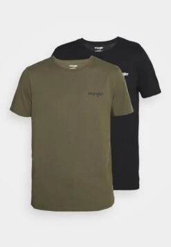 Wrangler Logo Tee 2 Pack - Camiseta Básica - Dusty Olive -Wrangler 802acc50bcc947309737a89bb8a950f0