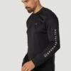 Wrangler All Terrain Gear Ls Sun Tee - Camiseta De Manga Larga - Black -Wrangler 812ab73fb4b0414da9847f94a76fc324