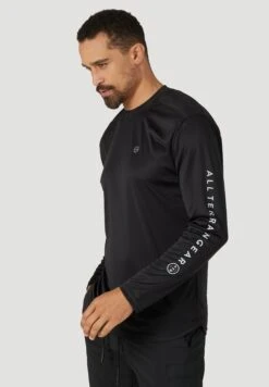 Wrangler All Terrain Gear Ls Sun Tee - Camiseta De Manga Larga - Black