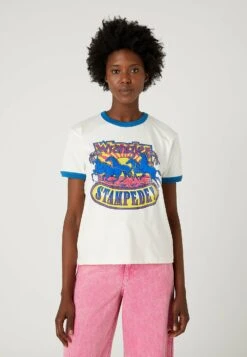 Wrangler Ringer - Camiseta Estampada - Worn White