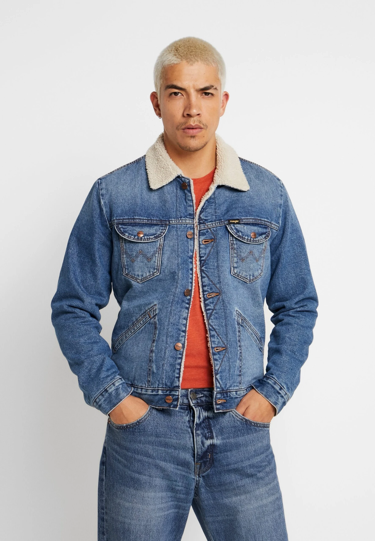 Wrangler Sherpa - Chaqueta Vaquera - Blue Denim 3 Wrangler Sherpa - Chaqueta Vaquera - Blue Denim