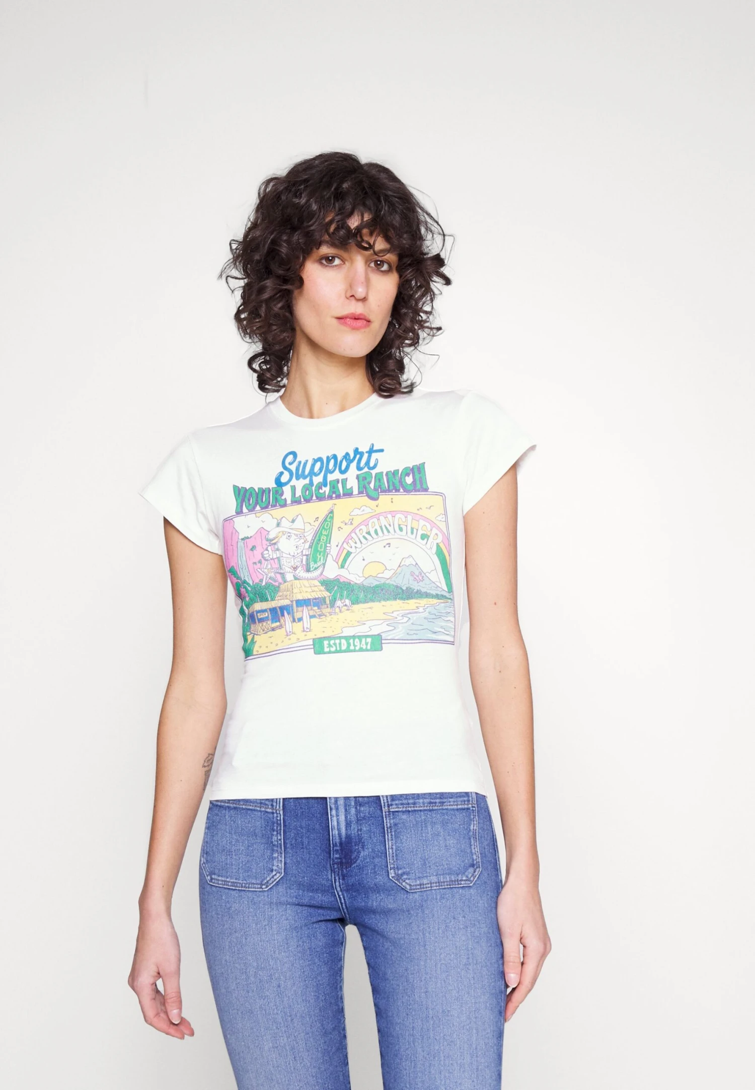 Wrangler Shrunken Band Tee - Camiseta Estampada - Worn White 3 Wrangler Shrunken Band Tee - Camiseta Estampada - Worn White
