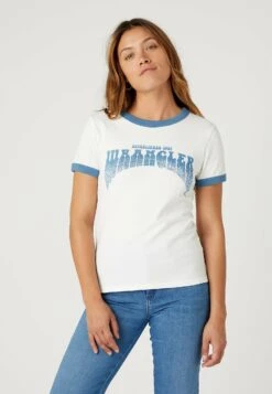 Wrangler Ringer Tee - Camiseta Estampada - Worn White