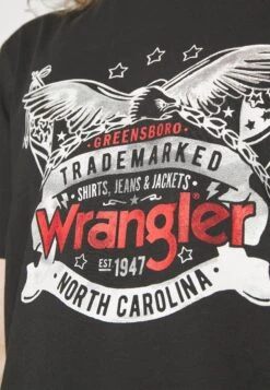 Wrangler Americana Tee - Camiseta Estampada - Faded Black -Wrangler 8e0fe9cdb7cc4a8a87beedbbf199b0bd