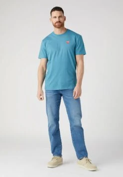 Wrangler Sign Off - Camiseta Básica - Storm Blue -Wrangler 8f5df4e4002045a68026621dd7d04287