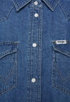 Wrangler Camisa - Mid Indigo -Wrangler 927dbf93b1cd47a0944ce056e79f7f80