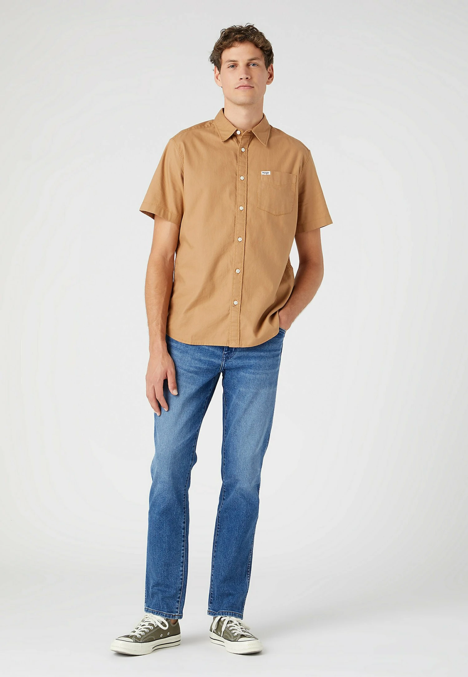 Wrangler Larston - Vaqueros Rectos - Smoke Sea 4 Wrangler Larston - Vaqueros Rectos - Smoke Sea - Imagen 2