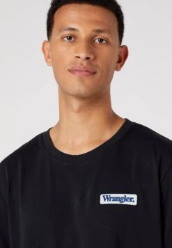 Wrangler Logo Tee - Camiseta Básica - Faded Black -Wrangler 9a8e8f60dd9d48188a41847aa750078b