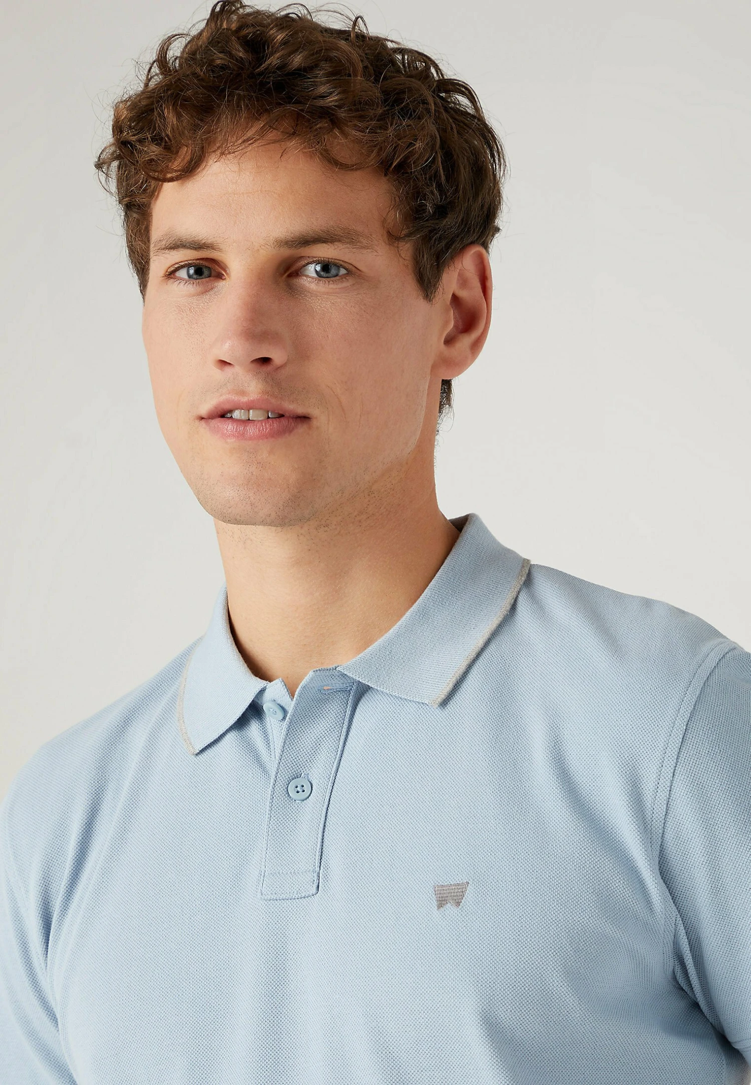 Wrangler Tipped With Logo - Polo - Blue Fog 6 Wrangler Tipped With Logo - Polo - Blue Fog - Imagen 4