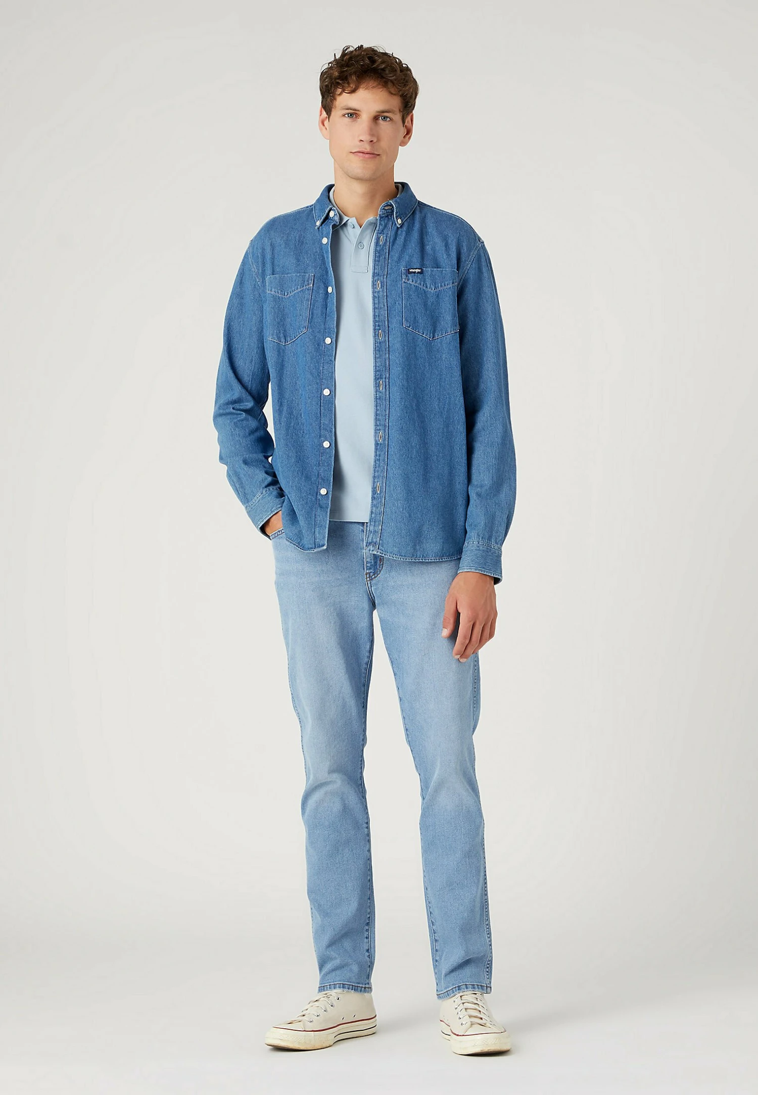 Wrangler Tipped With Logo - Polo - Blue Fog 4 Wrangler Tipped With Logo - Polo - Blue Fog - Imagen 2