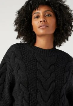 Wrangler Crew Neck Cable Knit​ - Jersey De Punto - Black -Wrangler a98da25e12704e92a51762f8d4081676