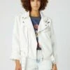 Wrangler Western Moto - Chaqueta Fina - Vintage White