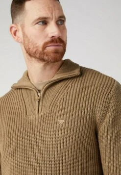 Wrangler Half Zip - Jersey De Punto - Lead Grey -Wrangler b43c219a0f654261a9ba5bdd50935a61