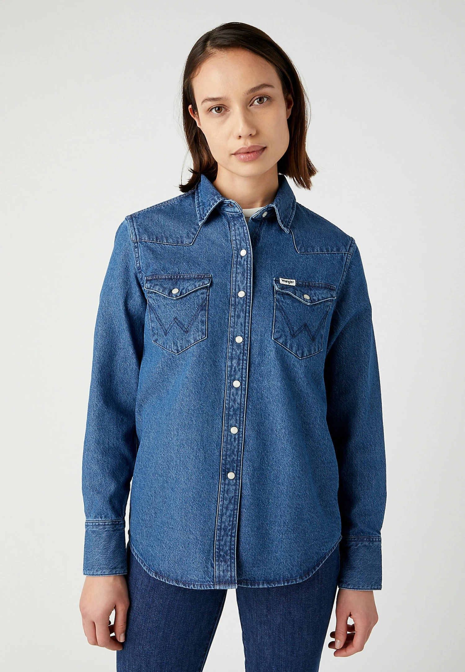 Wrangler Camisa - Mid Stone 3 Wrangler Camisa - Mid Stone