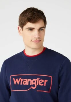 Wrangler Frame Logo Sws - Camiseta De Manga Larga - Navy -Wrangler b69fe536e1fd4e02b580a8c791be0242