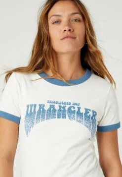Wrangler Ringer Tee - Camiseta Estampada - Worn White -Wrangler b6c7df5305b0442b9d349ed8817f04b2