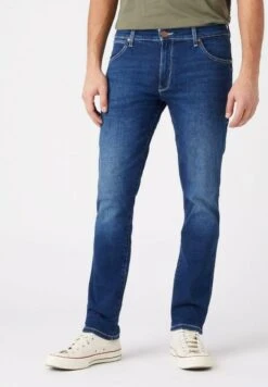Wrangler Larston - Vaqueros Rectos - Blue Denim