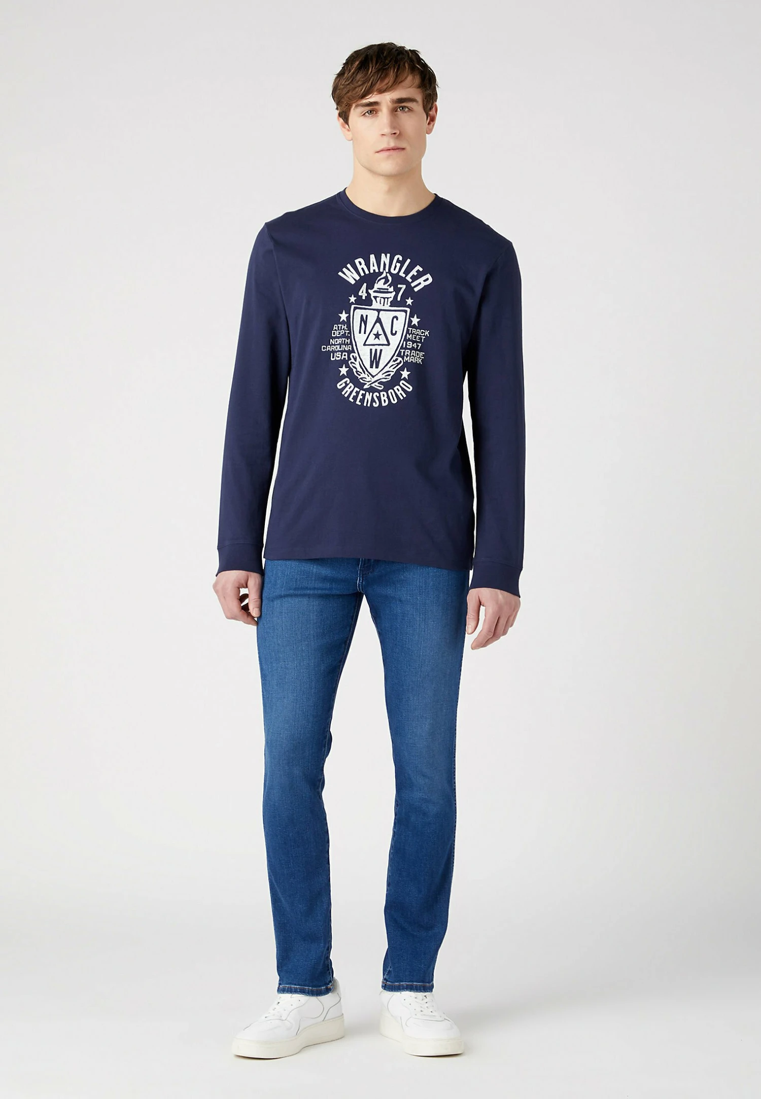 Wrangler Americana - Camiseta De Manga Larga - Navy 4 Wrangler Americana - Camiseta De Manga Larga - Navy - Imagen 2