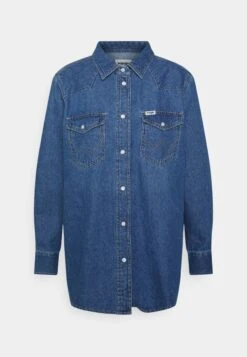Wrangler Camisa - Mid Indigo