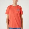 Wrangler Logo Tee - Camiseta Básica - Light Red -Wrangler c465e54bc6534cbd92f57d3ee967216e