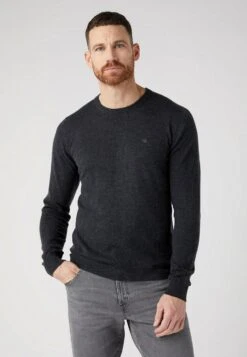 Wrangler Crewneck - Jersey De Punto - Dark Grey Melee